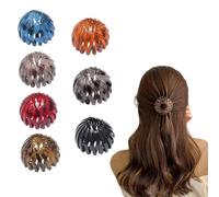 AUEAR, Lot de 7 pinces à cheveux extensibles en forme de nid d'oiseau, pinces à cheveux pour femmes et filles
