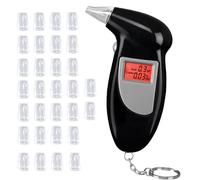 AUEJACKY Alcootest Ethylotest Electronique, Éthylotest Professionnel avec 30 Embouts, Éthylotest Précis pour la Police avec Affichage Numérique LCD, Éthylotest Portable pour Usage Domestique