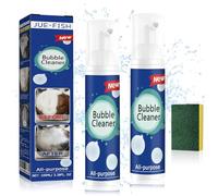 Auejacky Bubble Cleaner Lot de 2 sprays de mousse nettoyante moussante pour taches d'huile lourde, nettoyant pour bulles, dégraissant, convient pour cuisine, salle de bain, WC, sols, verre (2, BIU)
