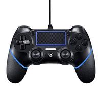AUELEK Manette pour PS4, USB Manette Filaire Fil pour PlayStation4/Pro/Slim/PC, Manette de jeu Dual Vibration et Poignée Antidérapante Etavec câble USB de 1.5 m de Long
