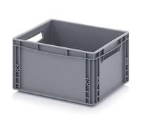 Auer Bacs Euro 40 x 30 x 22 Caisse en Plastique Conteneur de Stockage Gris Empilable 20 Litres