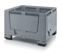 Auer BigBox Fermé 120x100x79 Caisse-Palette Grande Caisse Conteneur à Palettes 670L Polyéthylène Haute Densité