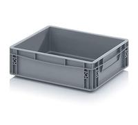 Auer Packaging Récipient empilable en plastique - 40 x 30 x 12 euros - 40 x 30 x 12 cm - Gris - Pour voiture, étagère, camping-car, entrepôt - Bricolage