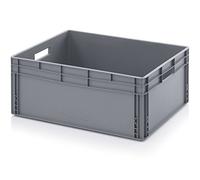 Auer Euro EG 86/32, 80x60x32 cm, récipient en plastique de 130 litres avec poignées ouvertes | caisse de rangement et transport empilable | boîte de camping/nourriture stable