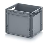 Auer Packaging Bacs Euro 40 x 30 x 32 Eurobox caisse en plastique 40x30x32 conteneur de stockage gris empilable
