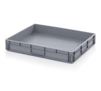 Bacs Euro 80 x 60 x 12 caisse en plastique 80x60x12 conteneur de stockage gris empilable