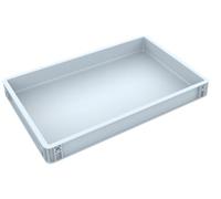 Auer Packaging Boîte de Rangement Euro Container Feldherr « Euro Box » empilable, modèle fermé, résistante aux acides et alcalis, pour Rangement et Transport (DSEB060X)