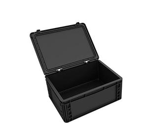 Auer Packaging DDEB165ESD Valise Eurocontainer/Boîte Euro avec Couvercle à charnière ESD Ed 43/17 HG