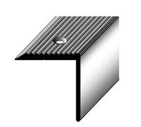 AUER stair nosing Profilé pour nez de marche d’escalier / bord de marche en aluminium (2,7 x 5,8 cm), anodisé, percé - Argenté - 1 m