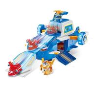 AUER SUPER WINGS - Playset Aéroport World Aircraft +2 Figurines Transform-A-Bots - Dessin Animé Super Wings Saison 5