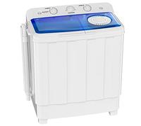 Auertech Machine à Laver Portable, 28lbs Machine à Laver Mini Machine à Laver Compact avec Pompe de Vidange Lave-Linge Semi-Automatique 4.3kg Combi Pivotant, pour Chambre, Appartements