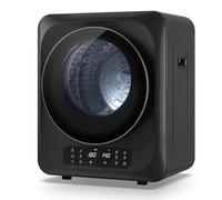 Auertech Séchoir à linge portable, 850 W, sèche-linge électrique compact à charge frontale de 0,4 m³ avec baignoire en acier inoxydable et écran LCD (porte ronde, gris)