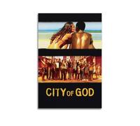 AUEYQWHE Poster de la Cité de Dieu - Art mural esthétique - Peinture pour salon, chambre à coucher - 50 x 75 cm - Style sans cadre