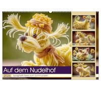 Auf dem Nudelhof. Spaghetti-Tiere zum Schmunzeln (Wandkalender 2026 DIN A2 quer), CALVENDO Monatskalender: Ein außergewöhnlicher Tier-Kalender für ein Jahr voller guter Laune