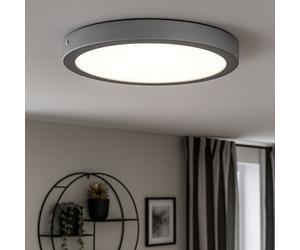 Aufbaulampe Plafonnier Deckenpanel Luminaire Rond Chrome 1 à Flammes LED D 30cm