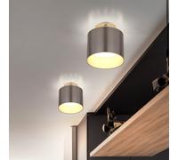 Aufbaulampe Plafonnier Spot LED Backlight Lampe de Chambre Aluminium 2er Set