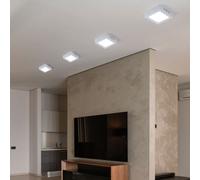 Aufbaupanel Plafonnier Ampoule Lumière de Jour Carré LED Lampes Cuisine 4er Set