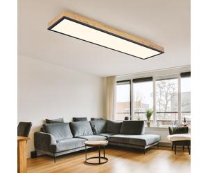 Aufbaupanel Plafonnier Suspension Optique Bois MDF Campagne Graphite Opale LED