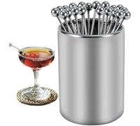 Aufbewahrungshalter - Zahnstocher Aus Edelstahl - Dekorative Sandwich-Zahnstocher | Wiederverwendbares Edelstahl-Zahnstocher-Set Mit Halter Für Stilvolles Servieren Von Snacks und Partyspeisen