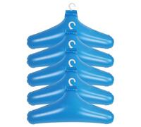 Aufblasbare Kleiderbügel - 17.7 inch PVC Kleiderbügel Set | Rutschfeste Kleiderbugel Blau - 5er Set 45 x 22 x 12 cm widerstandsfähig umweltfreundlich sicher für Alle Kleidungstypen im Kleiderschrank