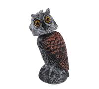 Aufbnach Chouette factice - Tête Rotative Épouvantail Résine Réaliste - Statue pour Effrayer Les Oiseaux,pour Extérieur Jardin Terrasse Balcon Verger Piscine Porche Grange