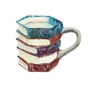 Aufbnach Tasse en forme de livre 3D - 200 ml - Tasse teintée résistante à la chaleur - Tasse en forme de livre peint en 3D avec poignée - pour homme, écrivain, bibliothécaire, lecteur, amateurs de