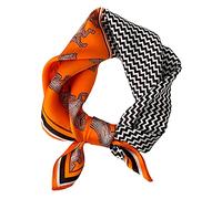 Aufeel Foulard léger 100 % soie de mûrier pour femme, petit carré de 53,3 cm, tour de cou avec motifs imprimés, emballage cadeau, Small