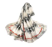 Aufeel Foulards tendance 100 % satin de soie longue et légère protection solaire châles pour femmes, blanc, Large
