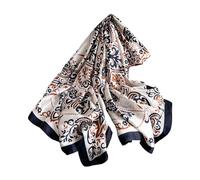 Aufeel Foulards tendance 100 % satin de soie longue et légère protection solaire châles pour femmes, Mode vintage, Large
