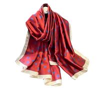 Aufeel Foulards tendance 100 % satin de soie longue et légère protection solaire châles pour femmes, Petite fleur, Large