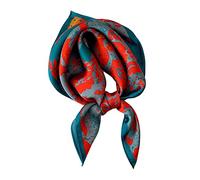 Aufeel Petit foulard carrée 100 % pure soie de mûrier pour femme, Foulard en soie, 53 x 53 cm, fille, Small