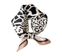 Aufeel Petit foulard carrée 100 % pure soie de mûrier pour femme, Foulard en soie, 53 x 53 cm, rayé, Small