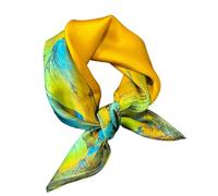 Aufeel Petit foulard carrée 100 % pure soie de mûrier pour femme, Foulard en soie, 53 x 53 cm, Small