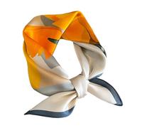 Aufeel Petit foulard carrée 100 % pure soie de mûrier pour femme, Foulard en soie, 53 x 53 cm, Small
