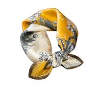 Aufeel Petit foulard carrée 100% pure soie de mûrier pour femme, Foulard en soie, 53 x 53 cm, Small