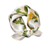 Aufeel Petit foulard carrée 100 % pure soie de mûrier pour femme, Foulard en soie, 53 x 53 cm, Small