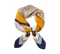 Aufeel Petit foulard carrée 100 % pure soie de mûrier pour femme, Foulard en soie, 53 x 53 cm, Small