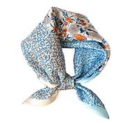 Aufeel Petit foulard carrée 100 % pure soie de mûrier pour femme, Foulard en soie, 53 x 53 cm, Small