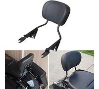 AUFER Dossier passager droit amovible avec coussinet compatible avec Touring Road King Street Glide Electra Glide Road Glide FLHR FLHX FLHT FLTR 2009-2022 (noir)