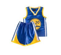 Aufgehen Maillot de basketball pour enfant 2 pièces, Maillot de basketball pour adulte, Maillot de basketball sans manches, Maillot de basketball pour garçon, Bleu 30, Kinder-XL