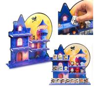 AUFGELD Étagère de présentation compatible avec Funko Bitty, étagères d'organisation pour Bitty Pops, Bitty Stand, étagère flottante murale, château effrayant pour Harry les sorciers