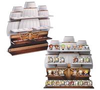 AUFGELD Étagère murale pour Funko Bitty Pops One Piece Series - Support mural Bitty Pop et étagère décorative pour bateau pirate