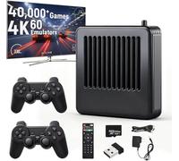 AUFGLO Console de Jeux Rétro Retro Game StickPlus de 40 000 jeux intégrés, plus de 50 émulateurs, sortie 4K, 2 manettes sans fil-yellow