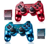 AUFGLO Contrôleur classique sans fil pour Ps2/Dual Shock 2/PC- (Violet+Bleu)