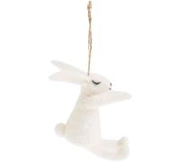 Aufhänger Filz-Hase, Weiß, 9,5 x 4,3 x 9cm