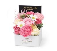 AUFIKR Boîte cadeau, fleurs de savon faites à la main | Bouquet de fleurs de savon éternel, cadeau romantique pour elle pour la fête des mères, la Saint-Valentin, un anniversaire