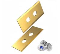 AUFIKR Lot de 36 lames de rechange pour tondeuse à gazon robotique, revêtement en titane durable, compatibles avec Mammotion Luba & Yuka Series, anti-corrosion et durable (3,5 x 1,8 x 0,06 cm, doré)