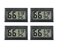 AUFIKR Mini thermomètre hygromètre numérique électronique d'intérieur avec écran LCD Fahrenheit (℉) pour humides, serre, jardin, cave, réfrigérateur, placard