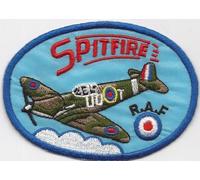 Aufnäher, am Iron on Patch British Royal Air Force Spitfire Flugzeug Flieger Badge, Gummi