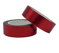 aufodara 2 Rouleaux de 10m x 15mm Washi Tape Set Ruban de masquage Deco Glitter peinture métallisée DIY Scrapbook Crafting (Rouge)